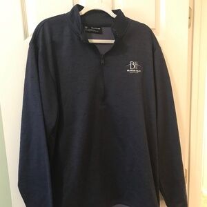 Navy quarter zip sweatshirt